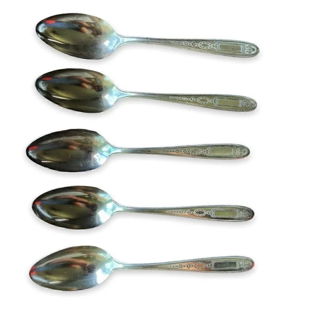 Antique 1921 Oneida Community Plate Grosvenor Teaspoons Set of 5 No Monogram